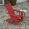 Merrick Lane Set of 2 Wellington UV Treated All-Weather Polyresin Adirondack Rocking Chair for Patio, Sunroom, Deck and More
